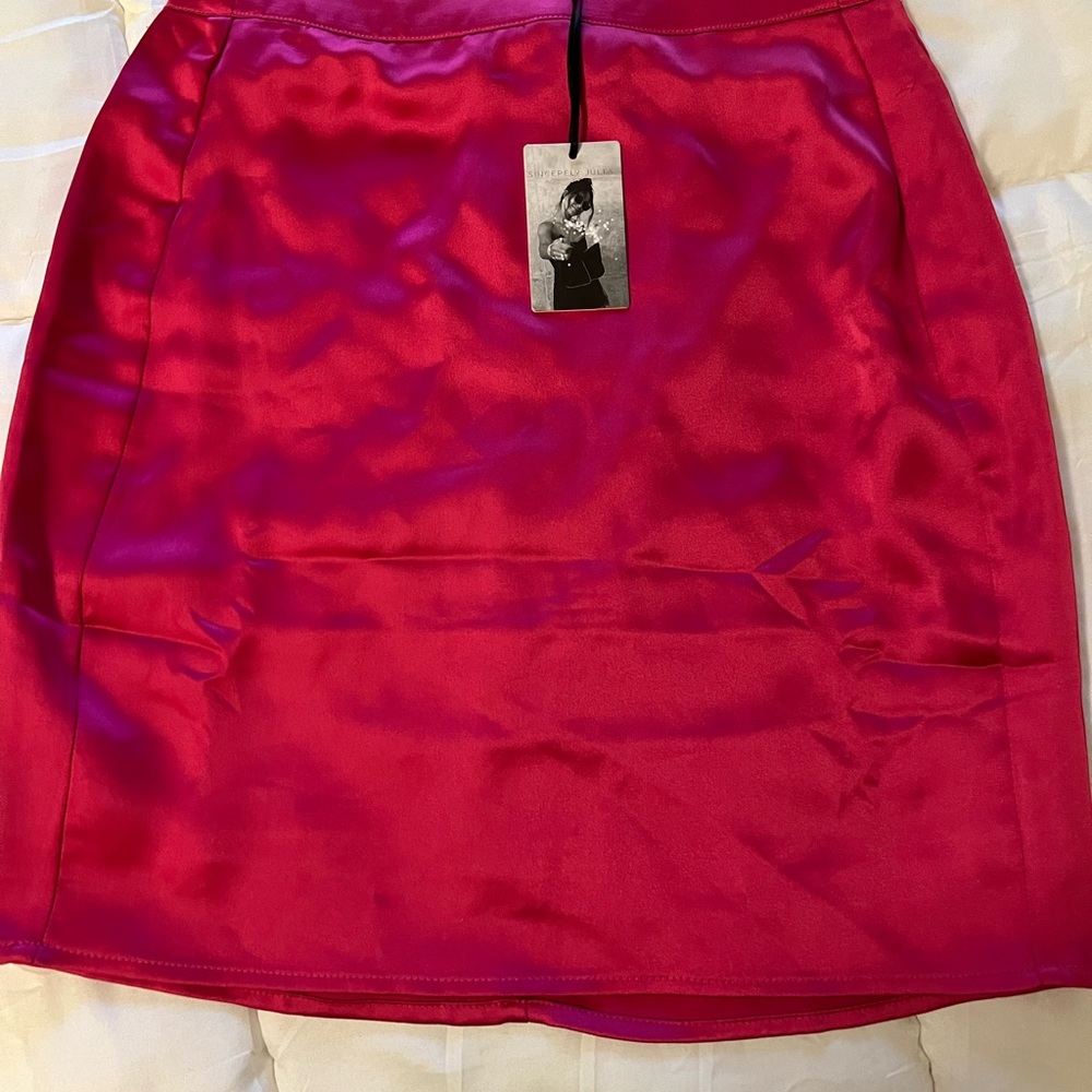 Sincerely Jules Lined Hot Pink Mini Skirt NWT size Small